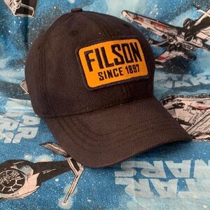 Filson Black Hat with Orange Patch